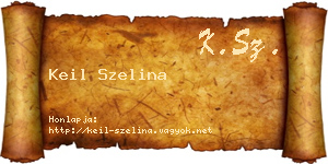 Keil Szelina névjegykártya